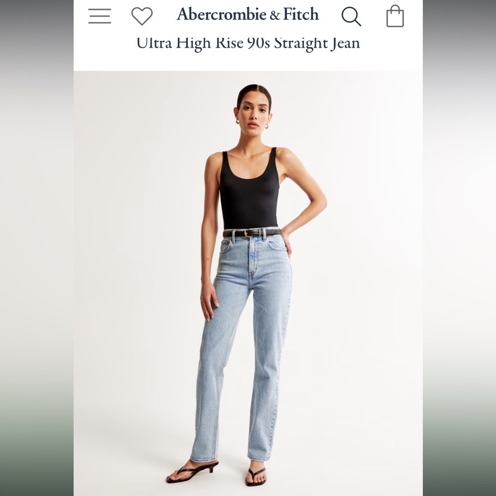 Abercrombie The 90s Straight Ultra High Rise Jeans